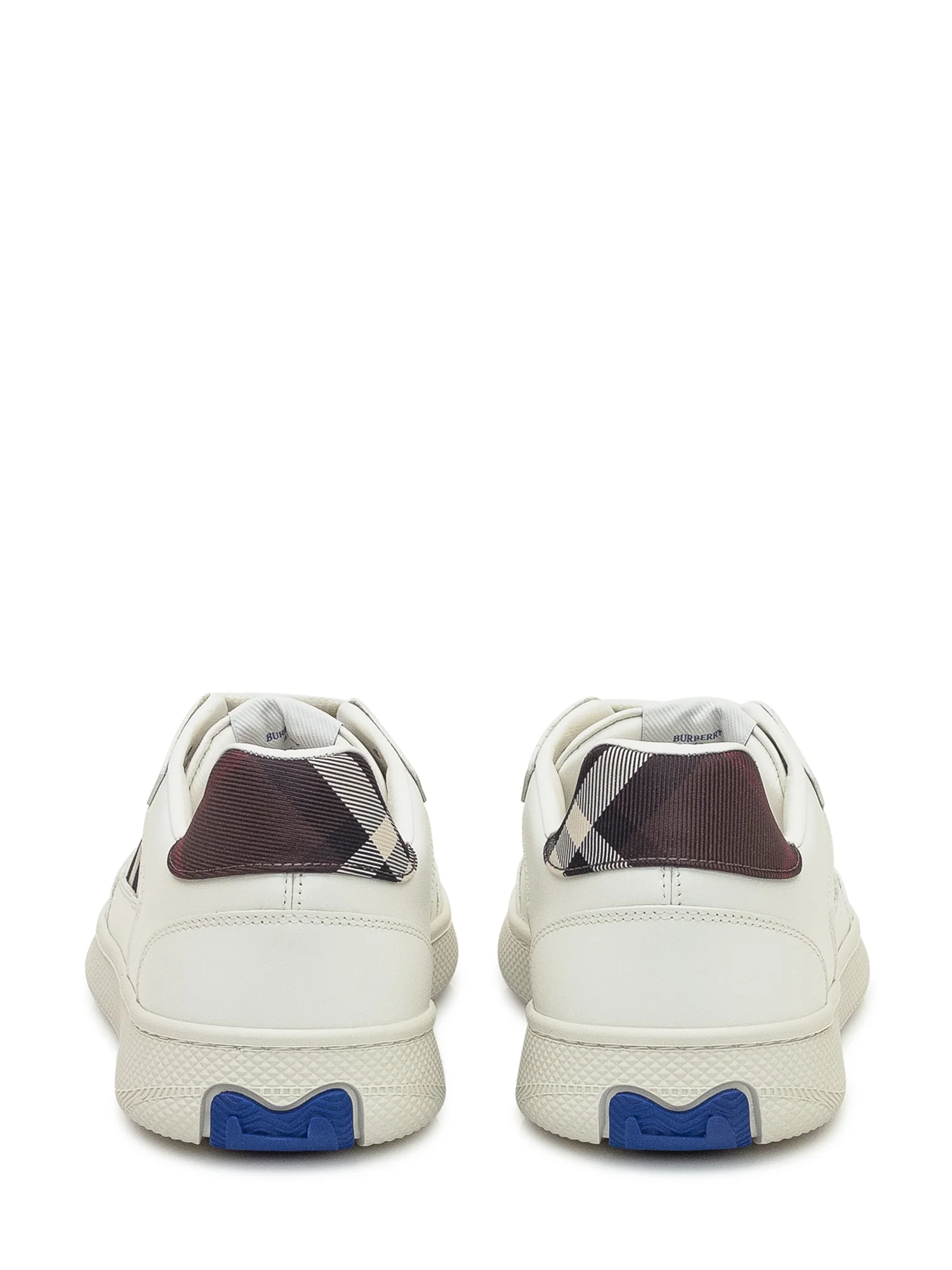 Burberry Sneakers Basse in Pelle con Dettaglio Check - Image 3