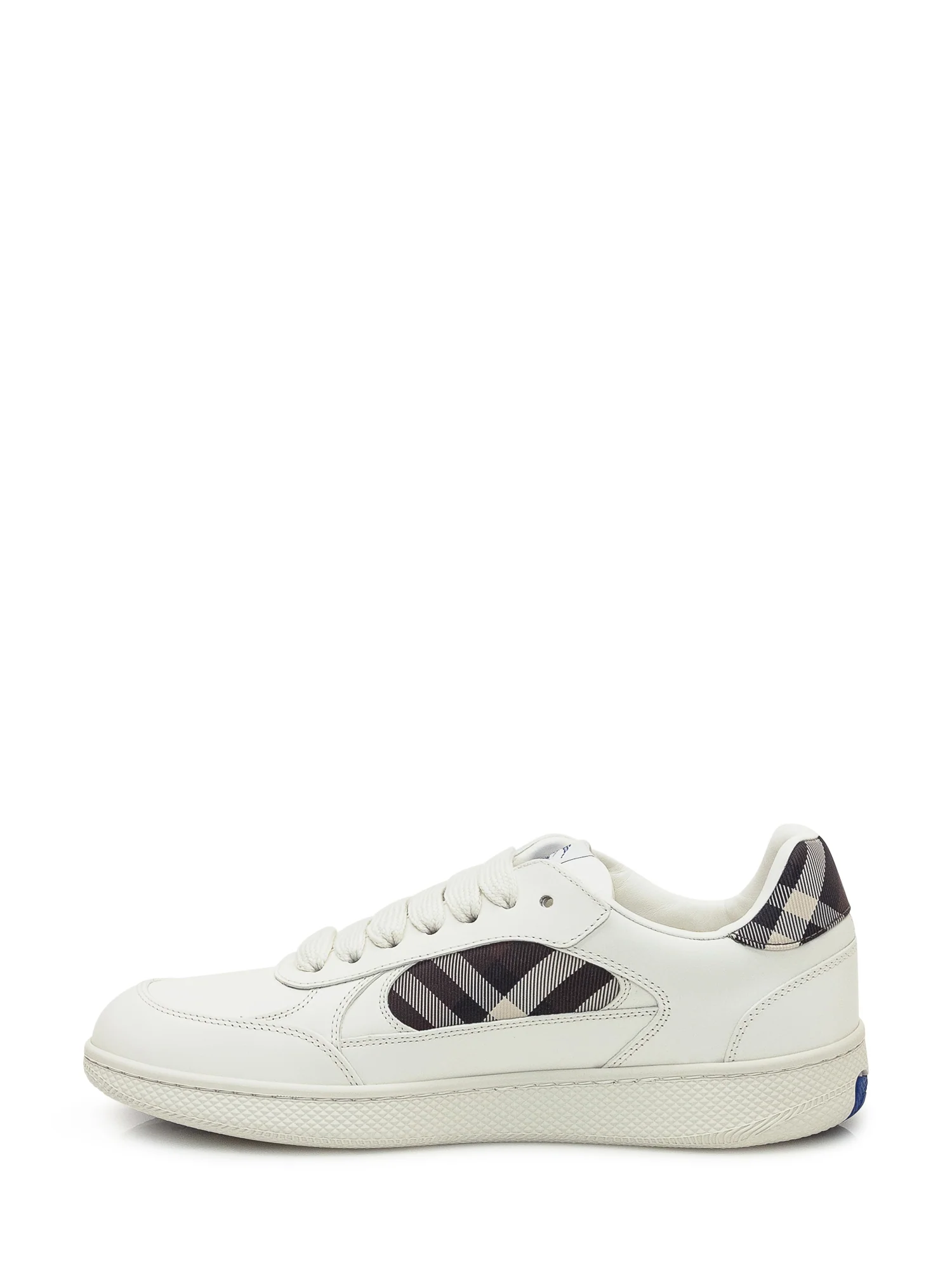 Burberry Sneakers Basse in Pelle con Dettaglio Check - Image 4