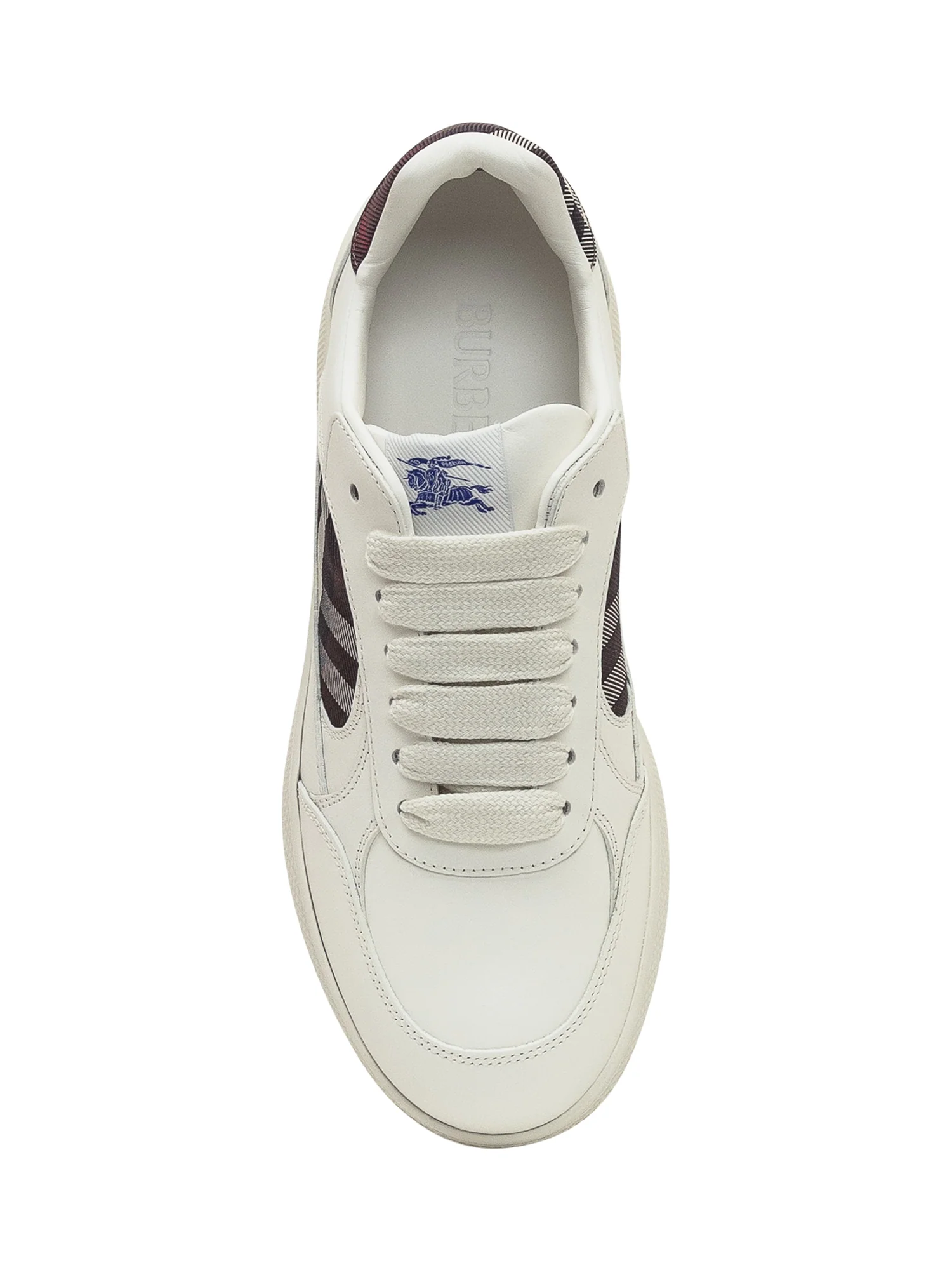 Burberry Sneakers Basse in Pelle con Dettaglio Check - Image 5